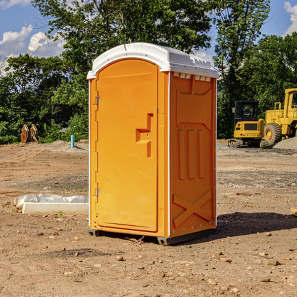 what is the maximum capacity for a single portable restroom in Brimfield